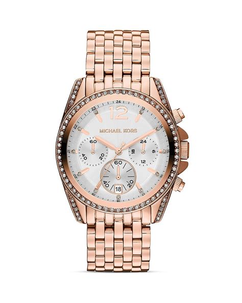 michael kors glitz watch rose gold